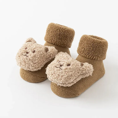 Toasty Toes Teddy Socks - Soft Cotton Anti Slip baby Socks