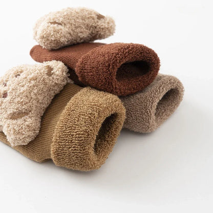 Toasty Toes Teddy Socks - Soft Cotton Anti Slip baby Socks